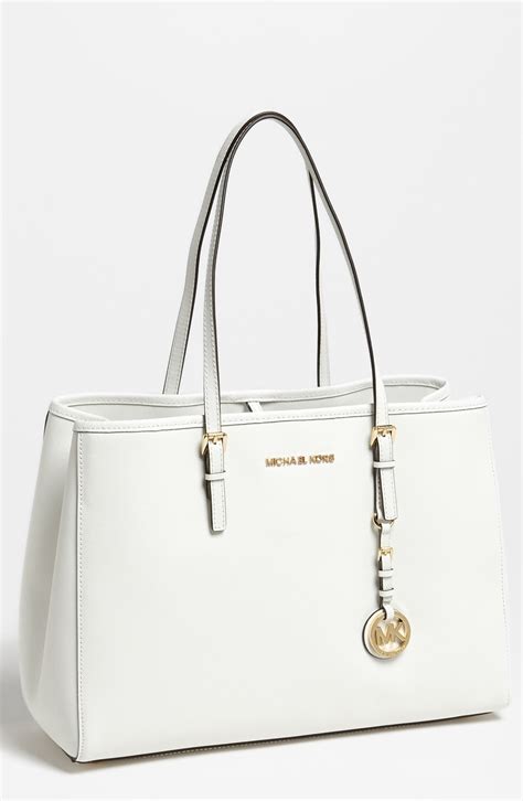 michael kors 38h5xttt2l potic white|michael kors white purses.